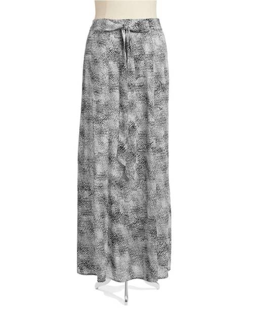 Self-Tie Scatter Dot Maxi Skirt