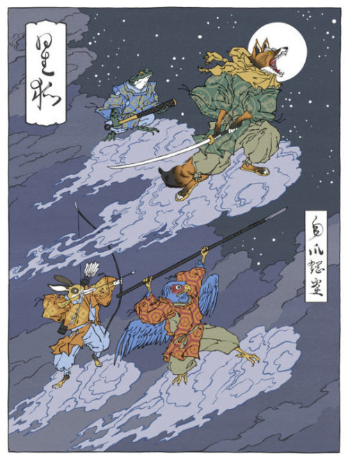 spyderqueen: retrogamingblog2: Nintendo Characters in Traditional Japanese Art Style by Ukiyo-e Hero