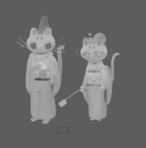 May sketch a day #005 &hellip; character exploration for a cat onsen story. #maysketchaday http://ti