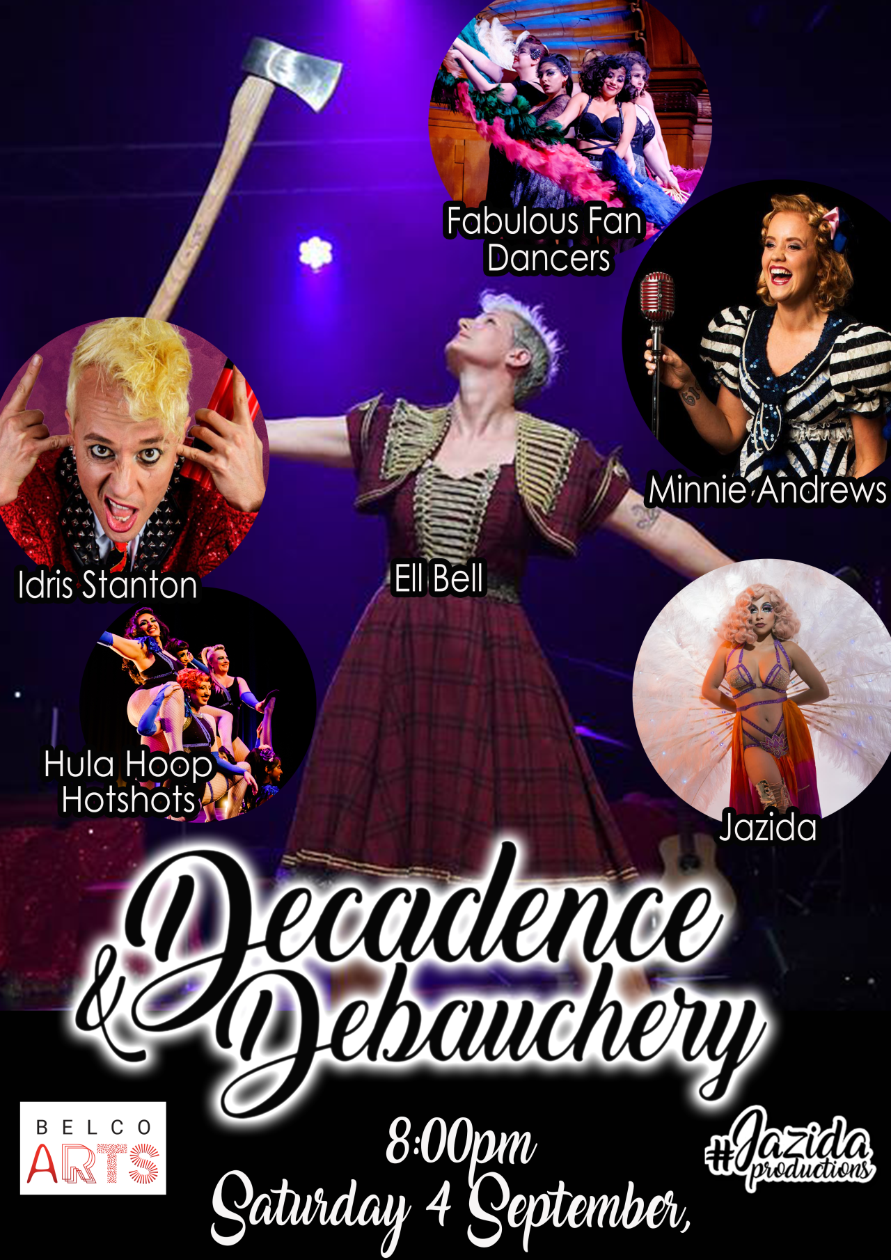 <p>


















Decadence
and Debauchery is back and ready to dazzle</p><p>With a long history of selling our venues to loud acclaim in
Canberra, <i>Decadence and Debauchery </i>is back with the next instalment! Brought
to you by Jazida Productions – winner of Canberra Local Business Awards for
Outstanding Performing Arts, and Adelaide Fringe Festival award for Best Dance –
<i>Decadence and Debauchery</i> is full of top shelf performers to bring you a
decadent night of debaucherous behaviour, sharing vintage striptease, circus
and sideshow, fan dancing, live music, comedy, and so much more!</p><p>September 4<sup>th</sup> will see the <i>Decadence and
Debauchery </i>cast return to Belconnen Arts Centre in the cultural centre of
North Canberra on the banks of Lake Ginninderra. The arts centre expanded in
2020 to include purpose-built spaces for development and performance of dance,
theatre, circus and music in order to welcome broader creative communities to
showcase their artistic practices in a professional environment.</p><p>Kicking off at 8pm on Saturday September 4<sup>th</sup>,
audiences can expect a night packed full of comedy, live music, sideshow acts, fan
dancing, and the art of tease all under the same roof with absolute firecracker
co-MC’s – Idris Stanton (Best Circus at Adelaide and Melbourne Fringe
festivals) and Ell Bell (Co-Director of Gluttony and Creative Producer at Highwire Entertainment)
– to feature alongside soulful songstress Minnie Andrews, Canberra performer
powerhouse Jazida, and local performers; Fabulous Fan Dancers, Flazeda
Burlesque Babes, Hula Hoop Hotshots. <br/>
More artists are yet to be announced.</p><p><b>To book tickets to Decadence and Debauchery September,
please visit:<br/>
</b><a href="http://www.belcoarts.com.au/">www.belcoarts.com.au/ </a><br/>
<b>For more information about workshops and future shows, please visit:<br/>
</b><a href="http://jazidaproductions.com">jazidaproductions.com</a> or contact jazidaproductions@gmail.com</p>