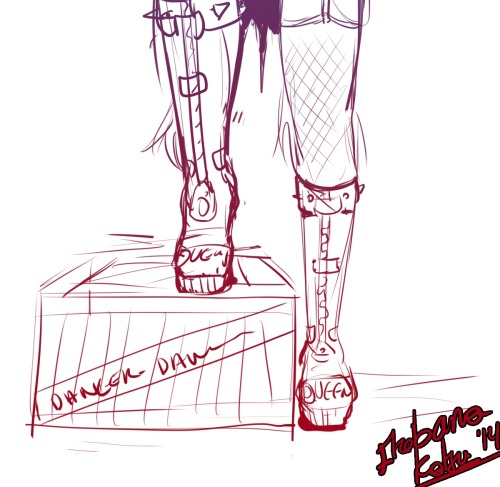 Unsliced Random Jinx appeared on a lonely and dark blind alley. She looks really badass, maybe nsfw with those clothes?