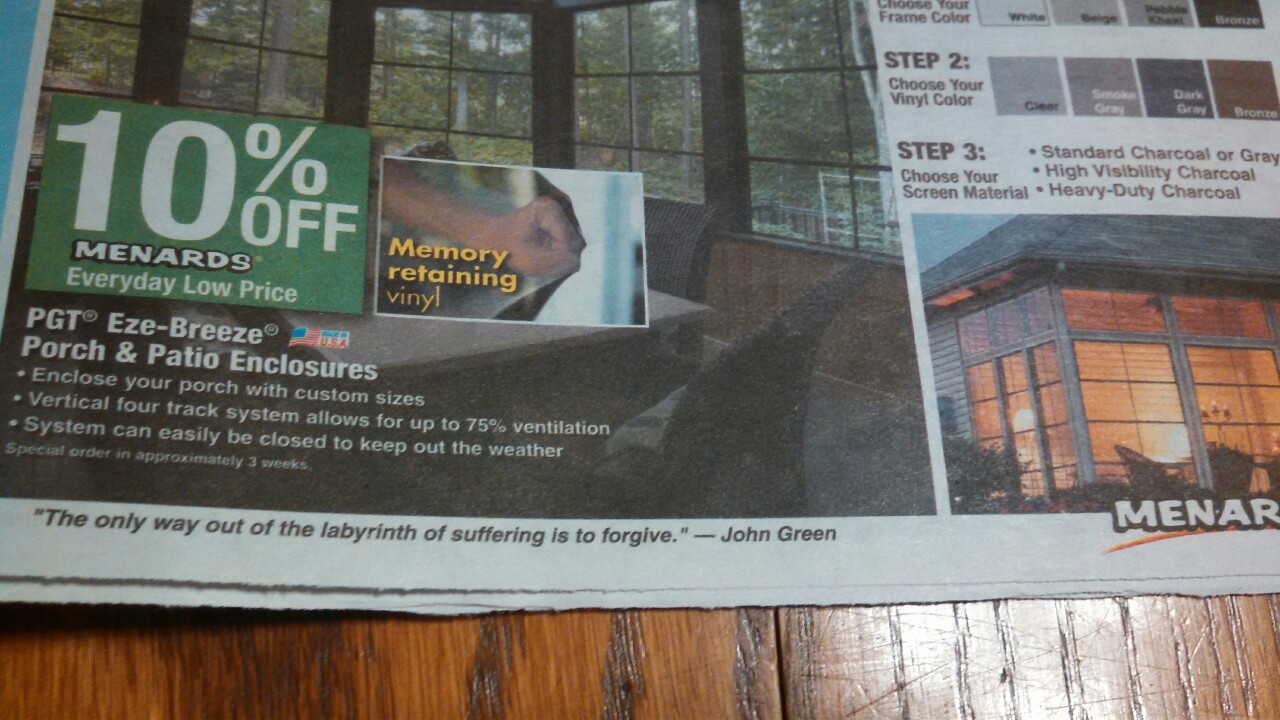 fishingboatproceeds:
“effyeahnerdfighters:
“ oystace:
“ THERE IS A JOHN GREEN QUOTE IN THE MENARDS AD. Why is there a John Green quote in the Menard’s ad?
”
A very good question.
”
My college girlfriend had this awesome little brother who was in...