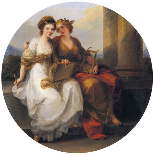 The Artist in the Character of Design Listening to the Inspiration of Poetry (1782). Angelica Kauffm