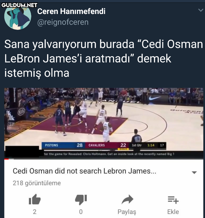 Ceren Hanımefendi...