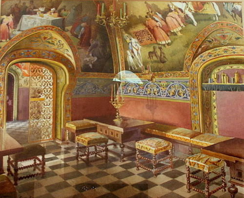 lesyoussoupoff:Watercolors of the interiors of the Youssoupoff’s palace in Moscow.  