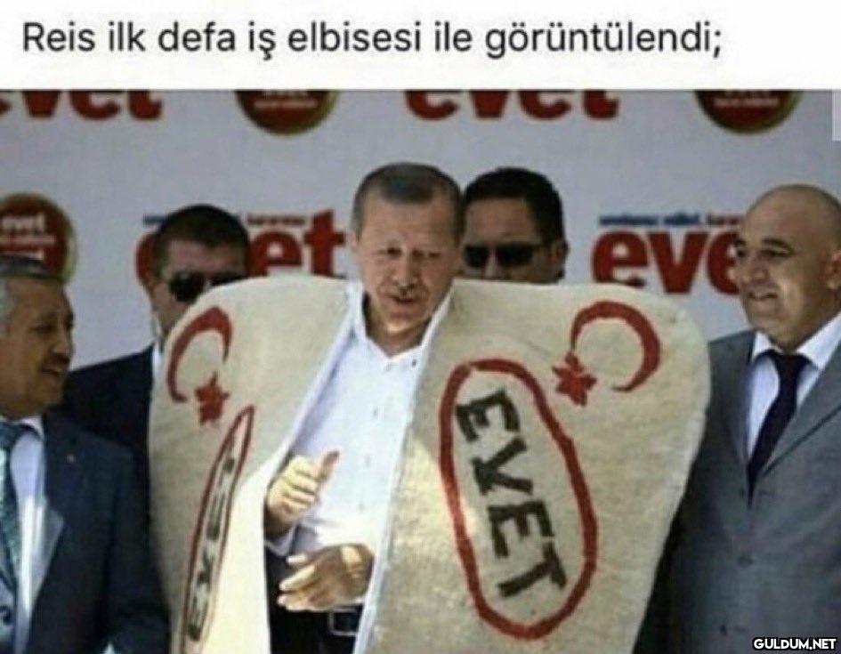 Reis ilk defa iş elbisesi...