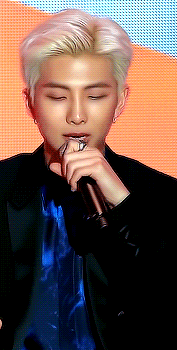 NAMJOONS BIRTHDAY COUNTDOWN: 27 DAYS TO 27 (with @kkulmoon ): DAY 11: Namjoon + Platinum Blonde Hair[cr.