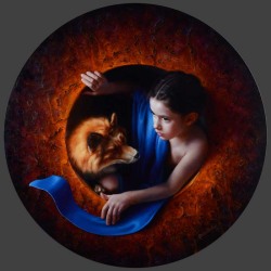 artchipel:  Marina Dieul - Oréade. Oil on Linen, diameter 36” [Curator’s Monday with fer1972]