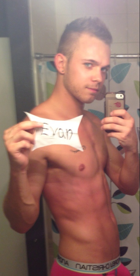 andrewchristian:  Evan, 22, from Minneapolis, MN Contestant in our 2013 Andrew Christian