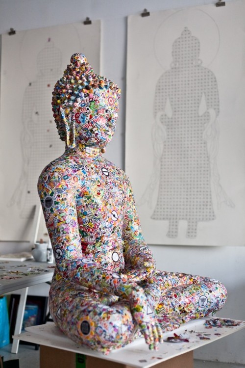 myampgoesto11: Gonkar Gyatso’s pop culture Buddha statue, photographed by Rainer Hosch “