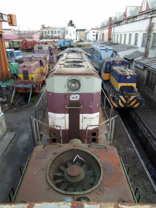 leona-florianova:Abandoned train graveyard in my city.  