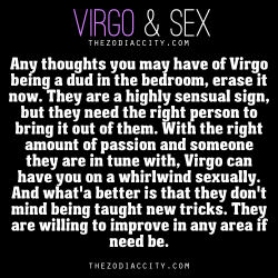 zodiaccity:  Zodiac Files: Virgo and Sex. 