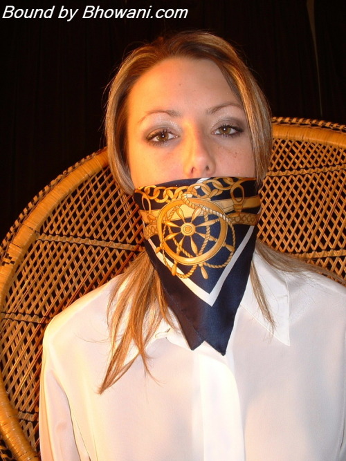 XXX graybandanna:  Love this triangle scarf gag photo