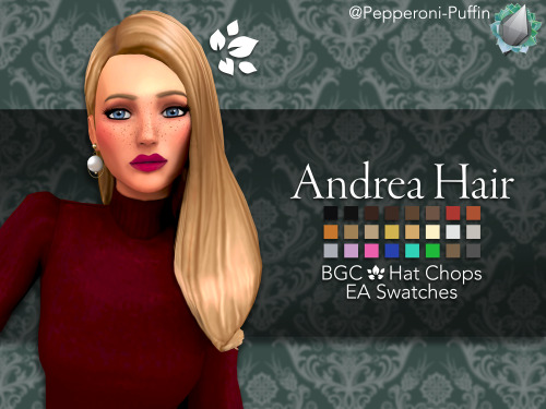 pepperoni-puffin: Andrea Hair I’m pretty excited about this hair! I started out by converting the ha