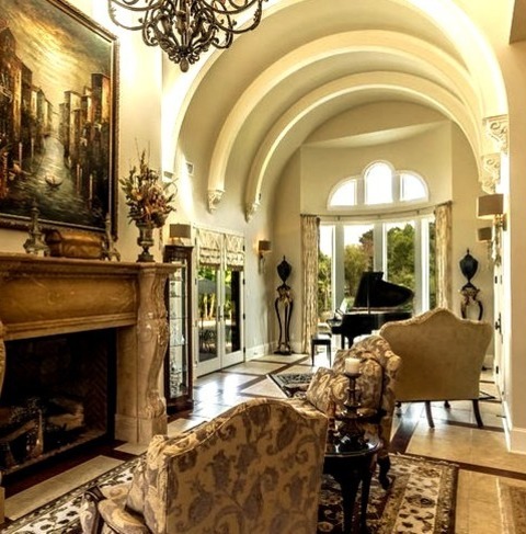 Living Room New OrleansA Large Eclectic Image Of An Open-concept Living Room With Ceramic Tile Features