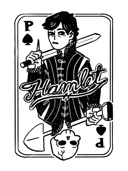 skiddykid:everyone say hello to Hamlet, Prince of Spades another shakespeare playing card sticker de