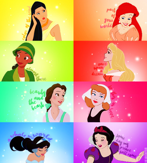   Disney Princesses and their songs  