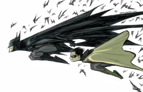 solitaryblu:  D. Bats and Robin by *BobbyRubio 