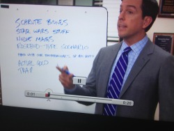 bevgodsgirls:  Oh my god. We paused The Office on the episode with Dwight’s treasure chest and here’s what was on the board for guesses as to what it contained: Schrute bones Star Wars Stuff Nudie mags Rosebud-type scenario PHOTO WITH OUR TOOTHBRUSHES