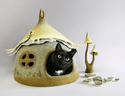 Felted Cat Caves Felt Field on Etsy