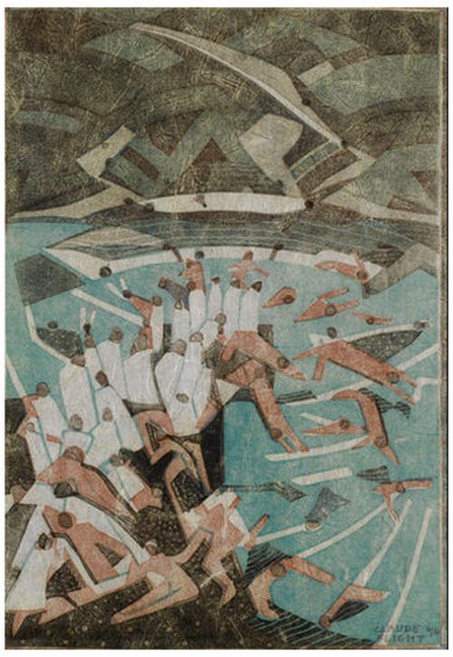 yama-bato:  Claude Flight (British, 1881-1955) Boys Bathing (Coppel CF 58 - not illustrated)