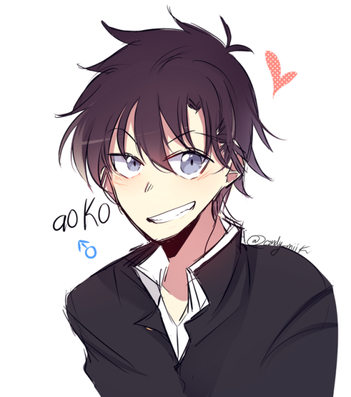 jessaamdi: jessaamdi: aoko genderbend sketch Kaito x (Male) aoko