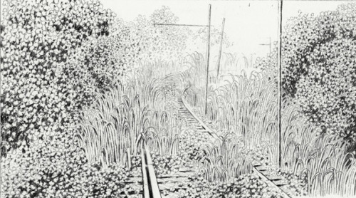 abandonedography:Pencil on paper, 2013 - Jun CenOriginal artwork for the animated short film Mu
