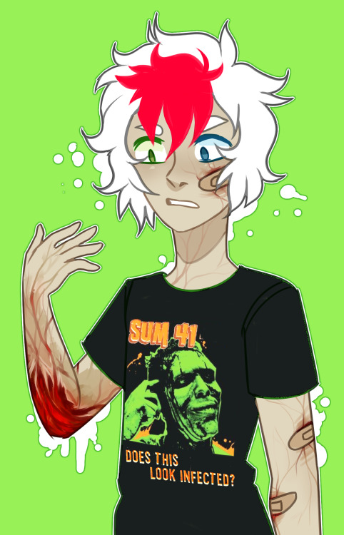 hevdra: Goretober day 11 - Disease/Decay Sketch and OC by spook! Lines and color by me