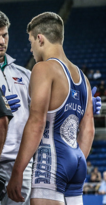 navyfistfighter:  OK USA Wrestler Now that is one impressive ass.