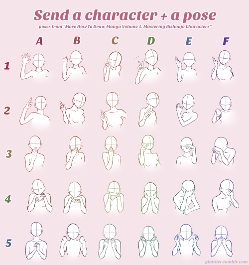 glubtier:I saw these poses from the How To Draw Manga series while going through my references and I