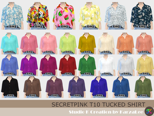 studio-k-creation:[SecretPink] T10 tucked shirt (S4CC)standalone / 29 swatches / new mesh by me / ba