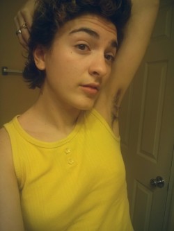 fuckyeahbodyhair:  mellopeppers:  Mullet status  (they/them pronouns) 