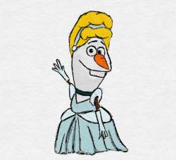 humoristics:  These are pretty funny, Olaf as different princesses 