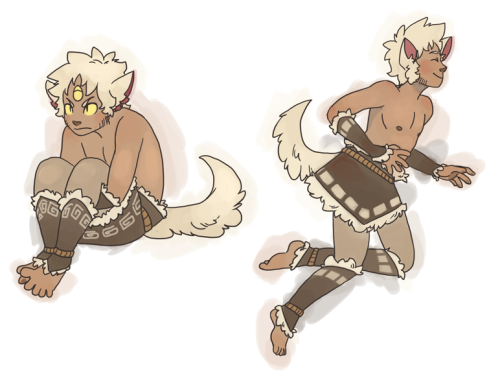 some doodles of the furry, mer-folk children