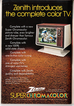 klappersacks:  Zenith Super Chromacolor TVs