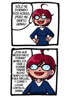 visitamitumblr:  Cuando duermes poco y te sientes sospechosamente bien. Original 