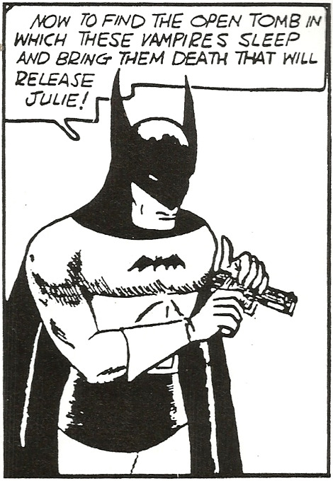 Panel from Batman No. 32, October 1939, by Bill Finger and Bob Kane. From Batman