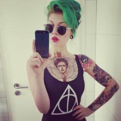 victoria-van-violence:   Victoria van Violence  I am the happiest girl in the world with my new Black Milk Clothing Body Deathly Hallows 