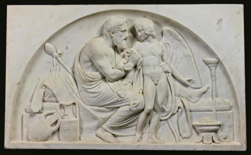 greekromangods: Cupid received by Anacreon Italian, Rome; ca. 1833–1838 Bertel Thorvaldsen (17