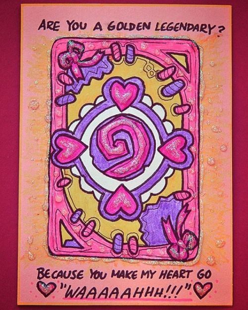 isriana:  Valentine’s Day card to my boyfriend and a fellow Hearthstone player. 💕