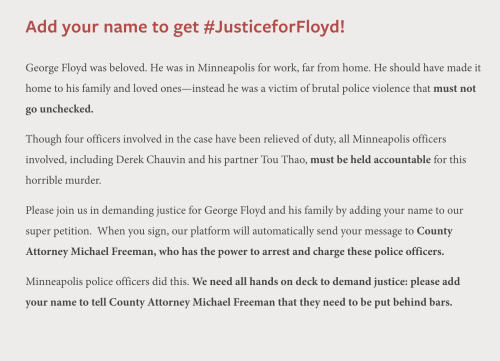 judeduartes: I strongly urge all of you to sign this petition demanding justice for George Floyd. It