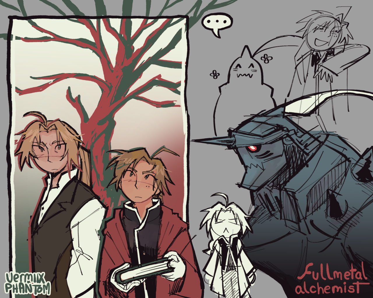 Finished FMA: Brotherhood around 4 months ago. A friend told me to watch  the 2003 anime. I loathed the second half, so I ended up buying three  artbooks of FMA 2003 concept