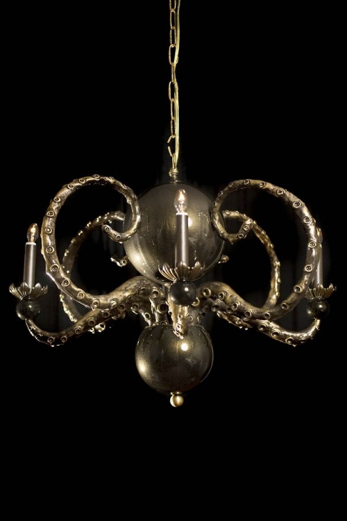 staceythinx:  Octopus chandeliers by Adam Wallacavage 