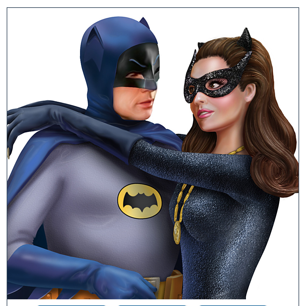 The Black Bat & the Purple Cat — metalcube: Batman & Catwoman – Adam West &  Julie...