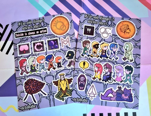 My Fear And Hunger Sticker Sheets Are Available At My Etsy Here
