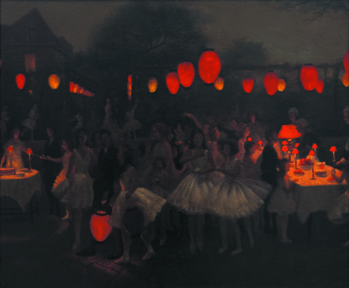 jacbbv: &ldquo;Study for the Birthday Party&rdquo;, about 1930, oil on canvas, by Thomas Coo