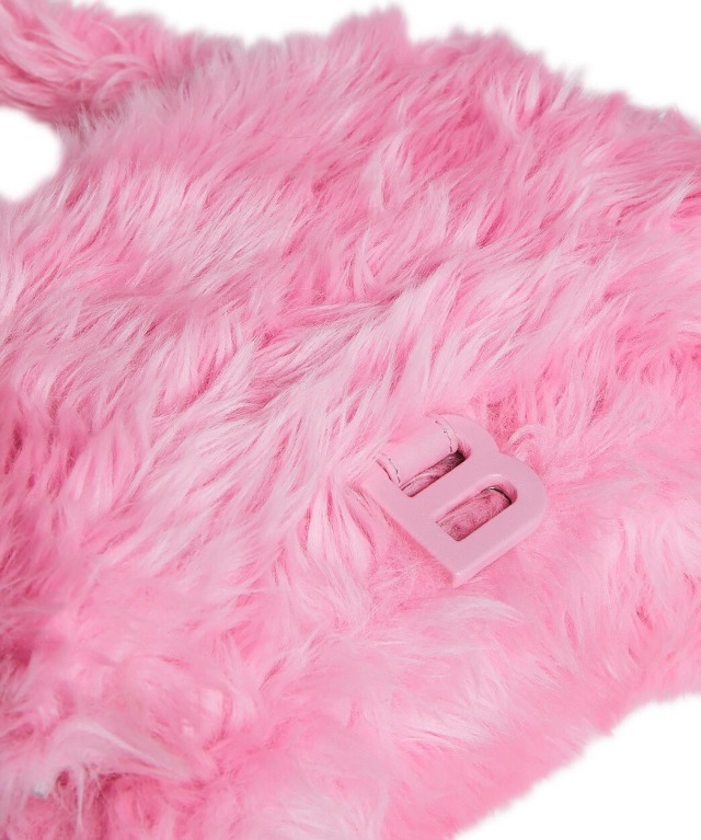 prettyvixenavenue:Balenciaga Pink Hourglass Medium Fluffy Top Handle Bag | Ū,150