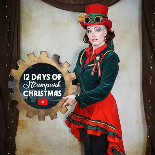 Video Premiere Today! The project I made this Christmas Steampunk Outfit for ❤️⚙️ It’s a music