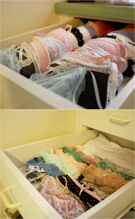 deethesissyslave: Pretty much what my underwear drawers look like! xoxo
