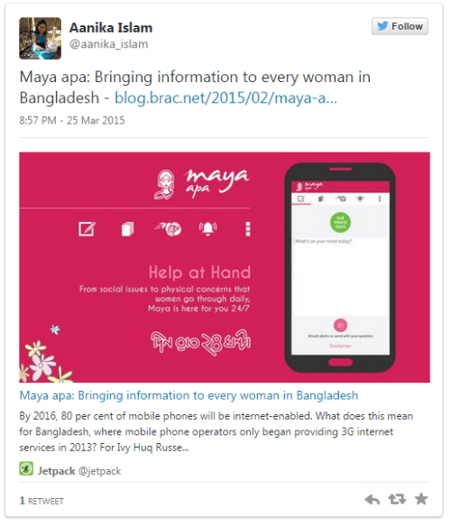 TW for child marriageIn Bangladesh, an app that lets women speak without fear “When you hear the wor